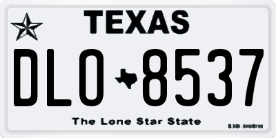 TX license plate DLO8537