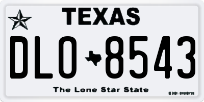 TX license plate DLO8543