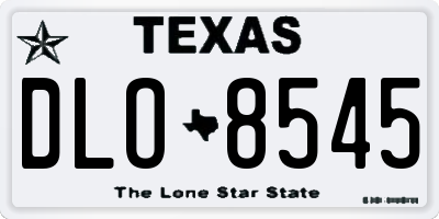 TX license plate DLO8545