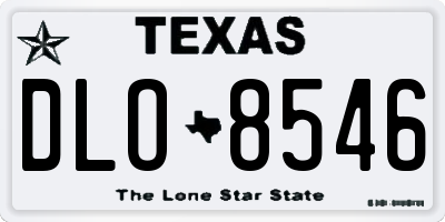 TX license plate DLO8546