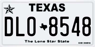 TX license plate DLO8548