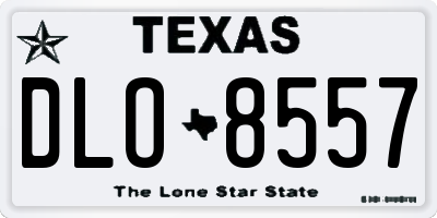 TX license plate DLO8557