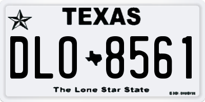 TX license plate DLO8561
