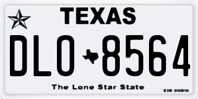 TX license plate DLO8564