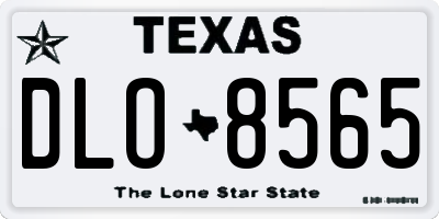 TX license plate DLO8565