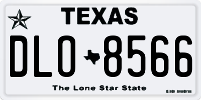 TX license plate DLO8566