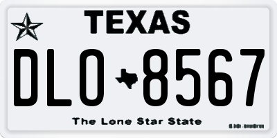 TX license plate DLO8567