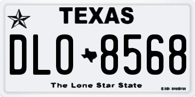 TX license plate DLO8568