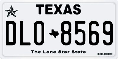 TX license plate DLO8569