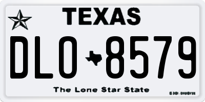 TX license plate DLO8579