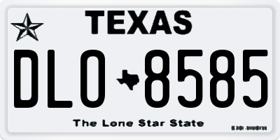 TX license plate DLO8585