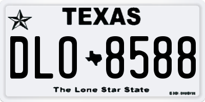 TX license plate DLO8588