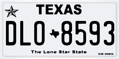 TX license plate DLO8593