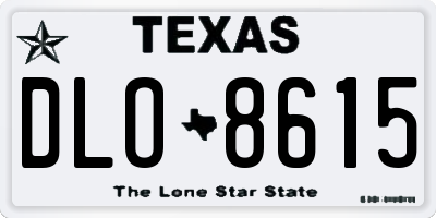 TX license plate DLO8615