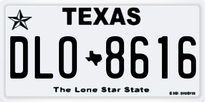 TX license plate DLO8616