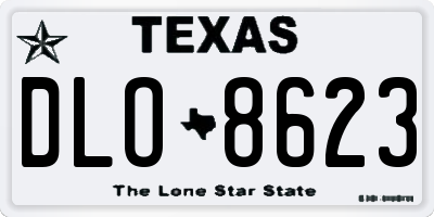 TX license plate DLO8623