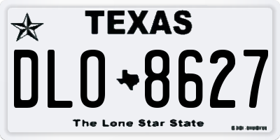 TX license plate DLO8627