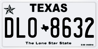 TX license plate DLO8632