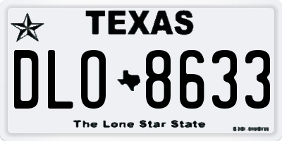 TX license plate DLO8633