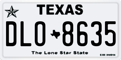 TX license plate DLO8635