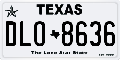 TX license plate DLO8636