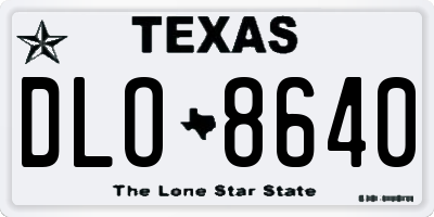 TX license plate DLO8640