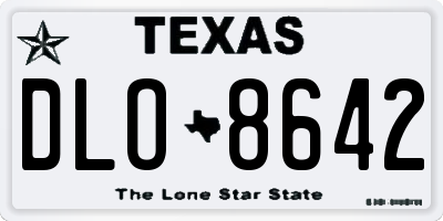 TX license plate DLO8642