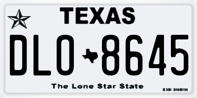 TX license plate DLO8645