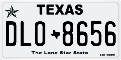 TX license plate DLO8656