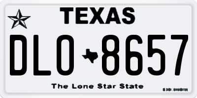 TX license plate DLO8657