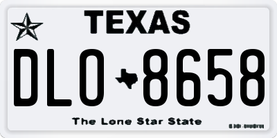 TX license plate DLO8658