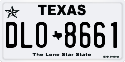 TX license plate DLO8661
