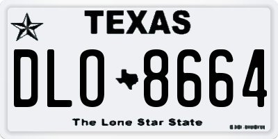 TX license plate DLO8664