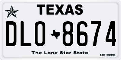 TX license plate DLO8674