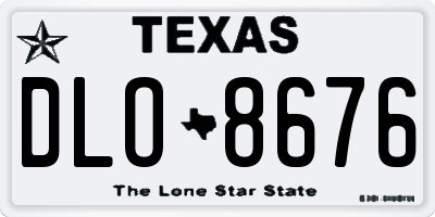 TX license plate DLO8676