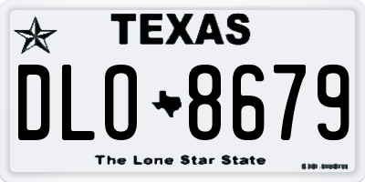 TX license plate DLO8679