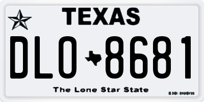 TX license plate DLO8681