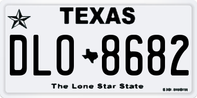 TX license plate DLO8682