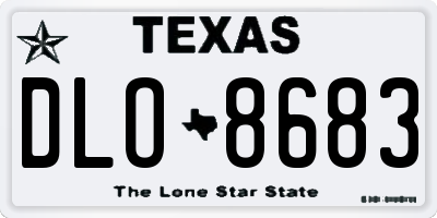 TX license plate DLO8683
