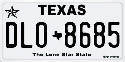 TX license plate DLO8685