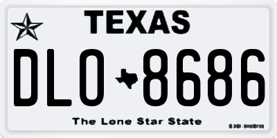 TX license plate DLO8686