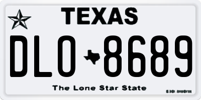 TX license plate DLO8689