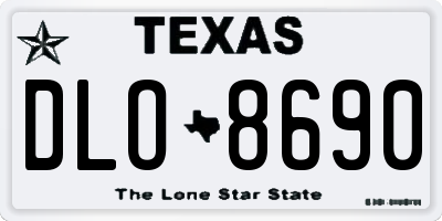 TX license plate DLO8690