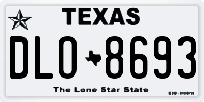 TX license plate DLO8693