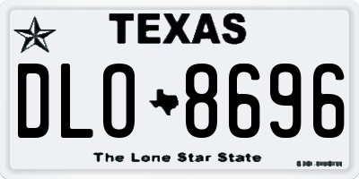 TX license plate DLO8696