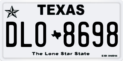 TX license plate DLO8698