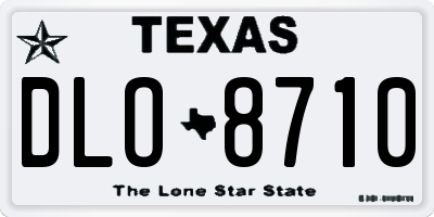 TX license plate DLO8710