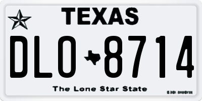 TX license plate DLO8714