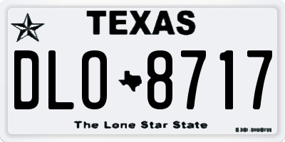 TX license plate DLO8717