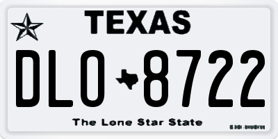 TX license plate DLO8722